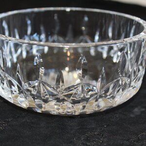 Waterford clear crystal fruit or candy bowl centerpiece signed beautiful pattern